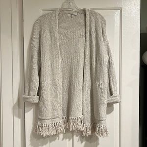 Madewell open cardigan sweater with fringe